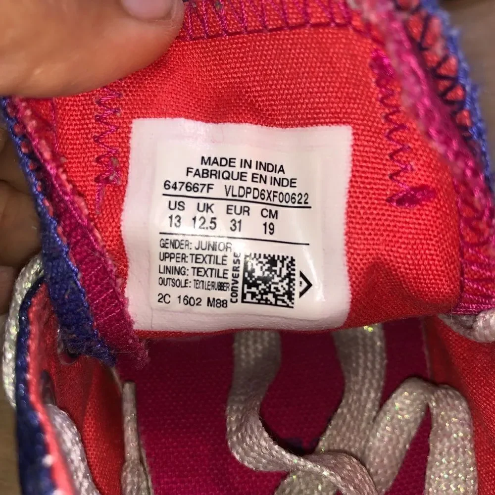 Double Tongue Junior Converse 13 periwinkle